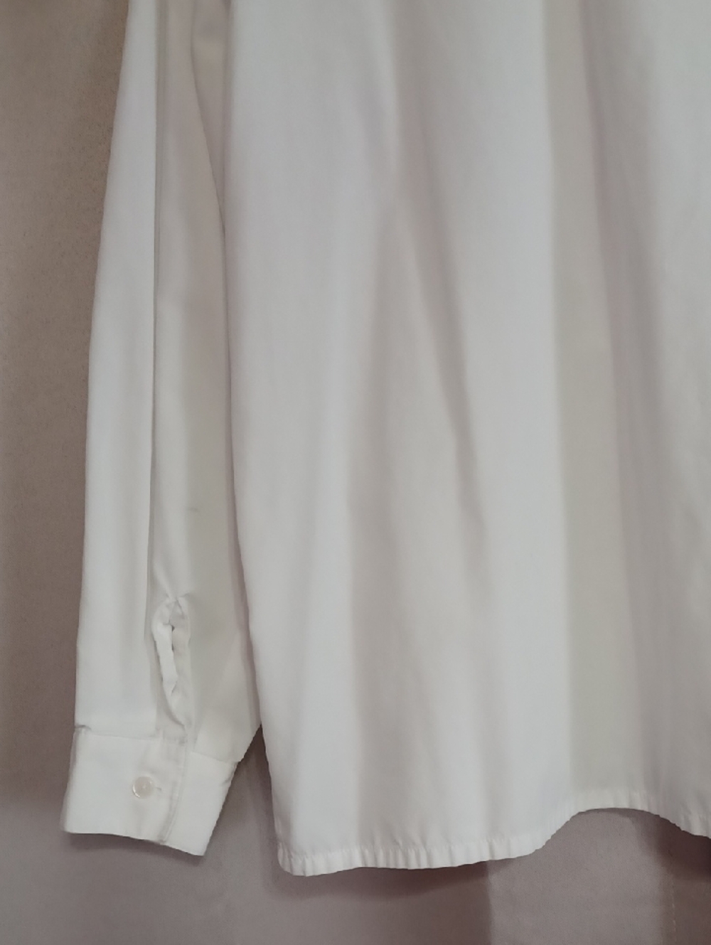 Talbots White Long Sleeve Button Front Shirt Textured Vertical Stripe Front - Picture 13 of 15